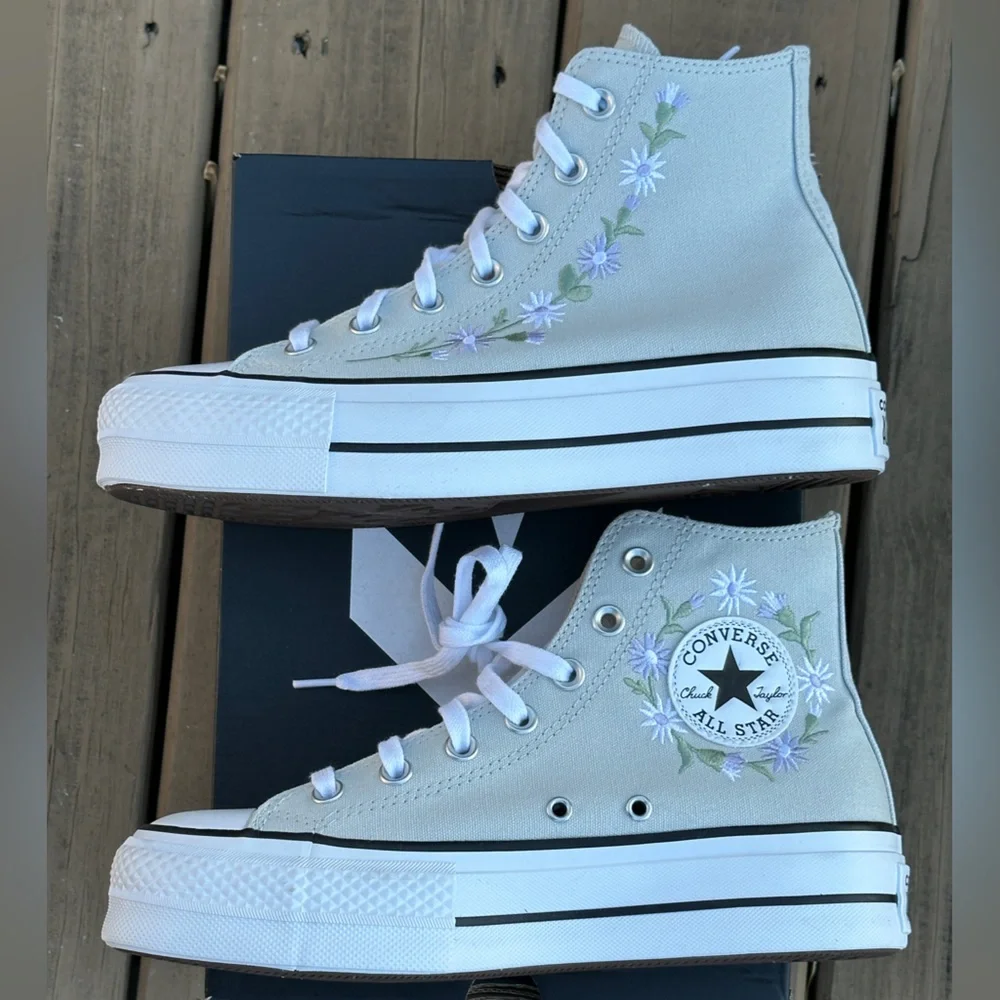 Converse Gray CTAS Platform High Casual Sneaker Womens 6.5 | GS Girls 5Y NEW